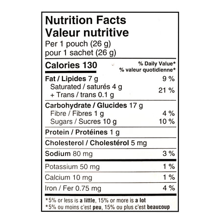 Leclerc Celebration Mini Chocolate Chip Cookies 780g nutrition facts and ingredients