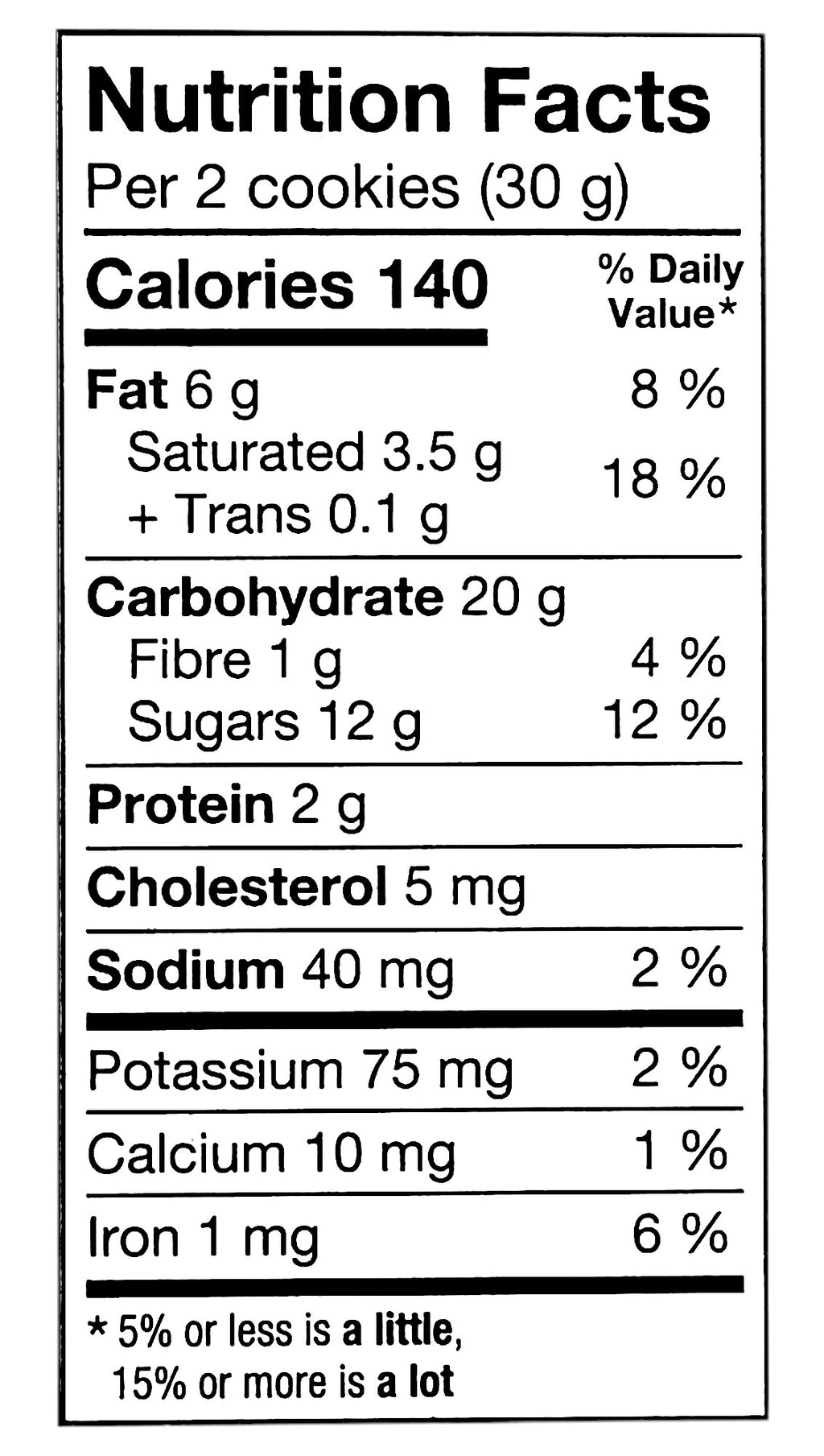 Leclerc Celebration Orange Truffle Butter Cookies, 240g/8.5 oz., nutrition facts label.