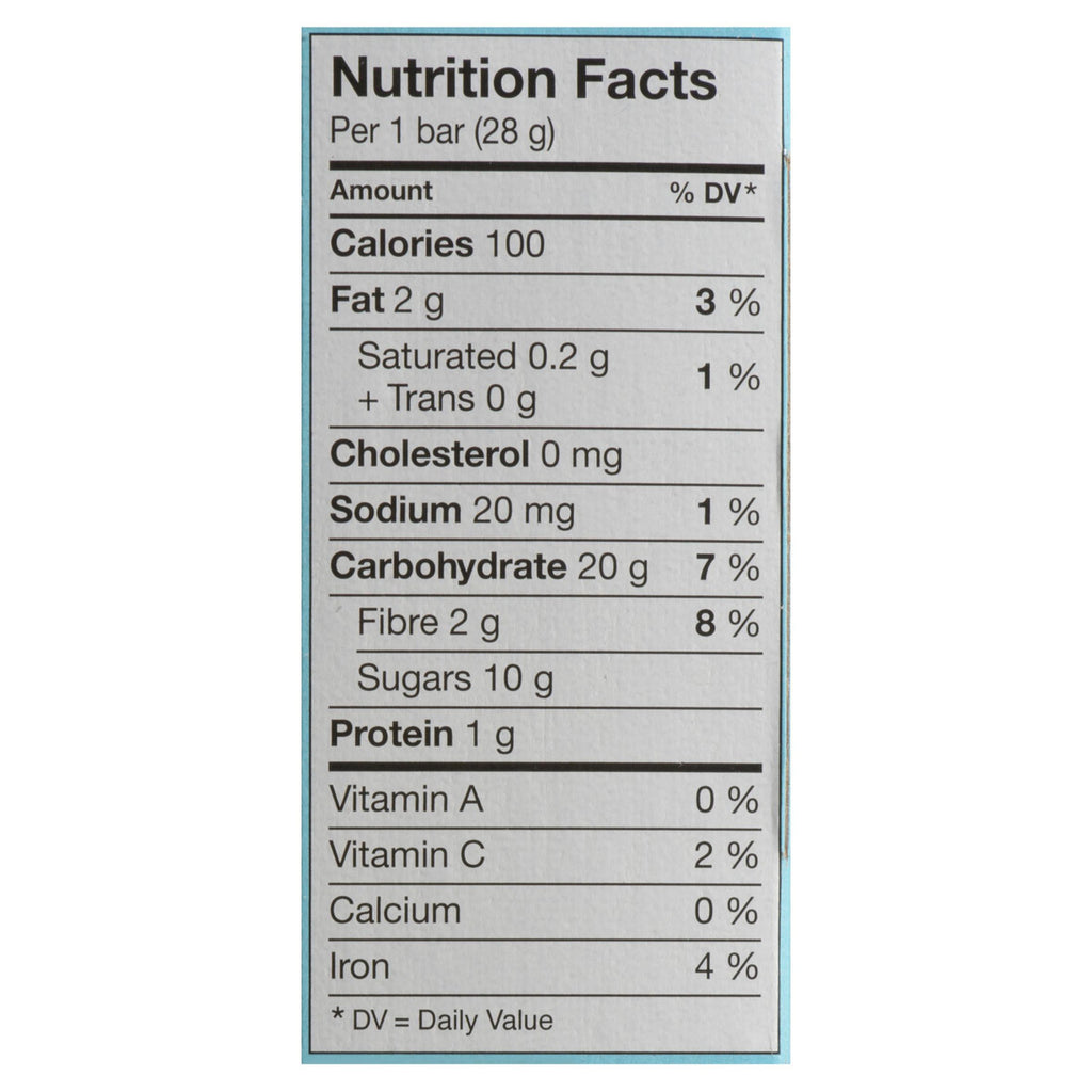 Leclerc Go Pure Strawberry Fruit & Oat Bars, 140g/5 oz. Box Nutrition Facts