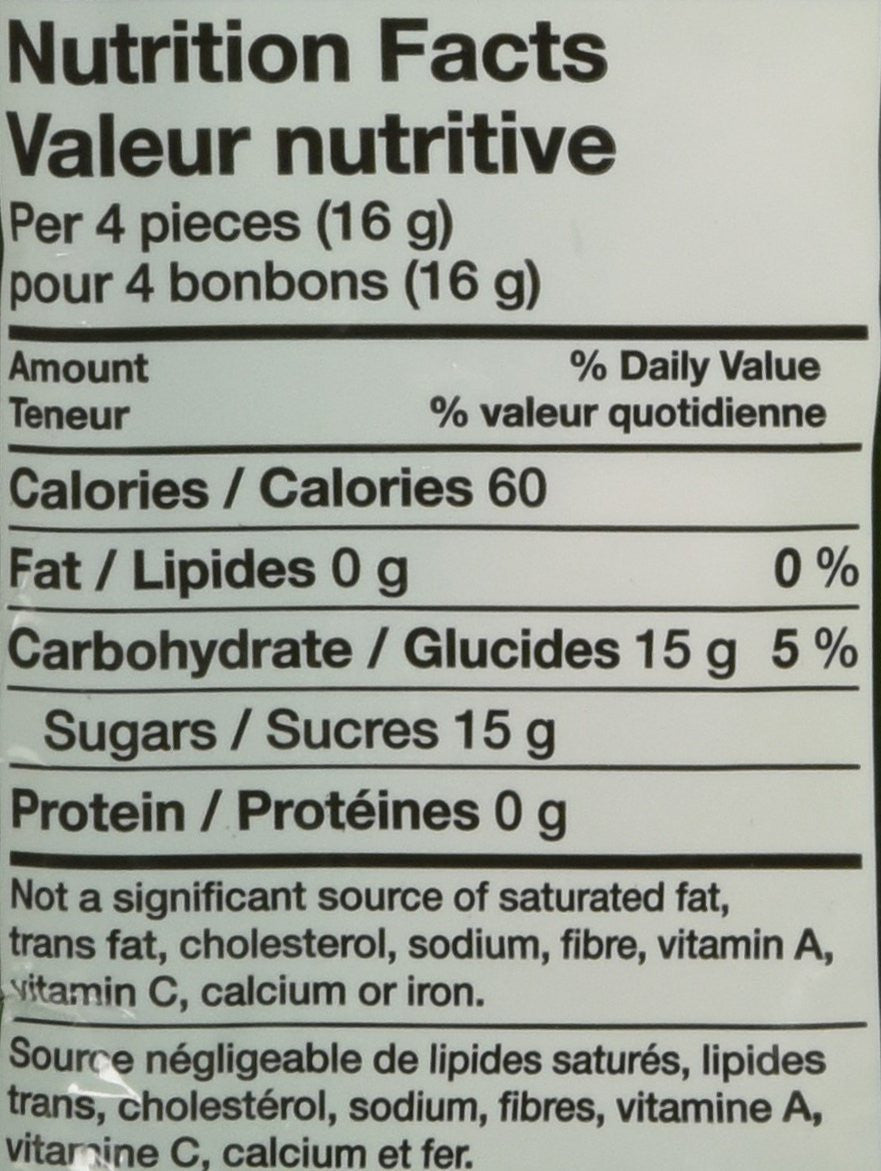 Life Savers Wint-O-Green, Peg Bag, 150g/5.3oz. Nutrition Facts