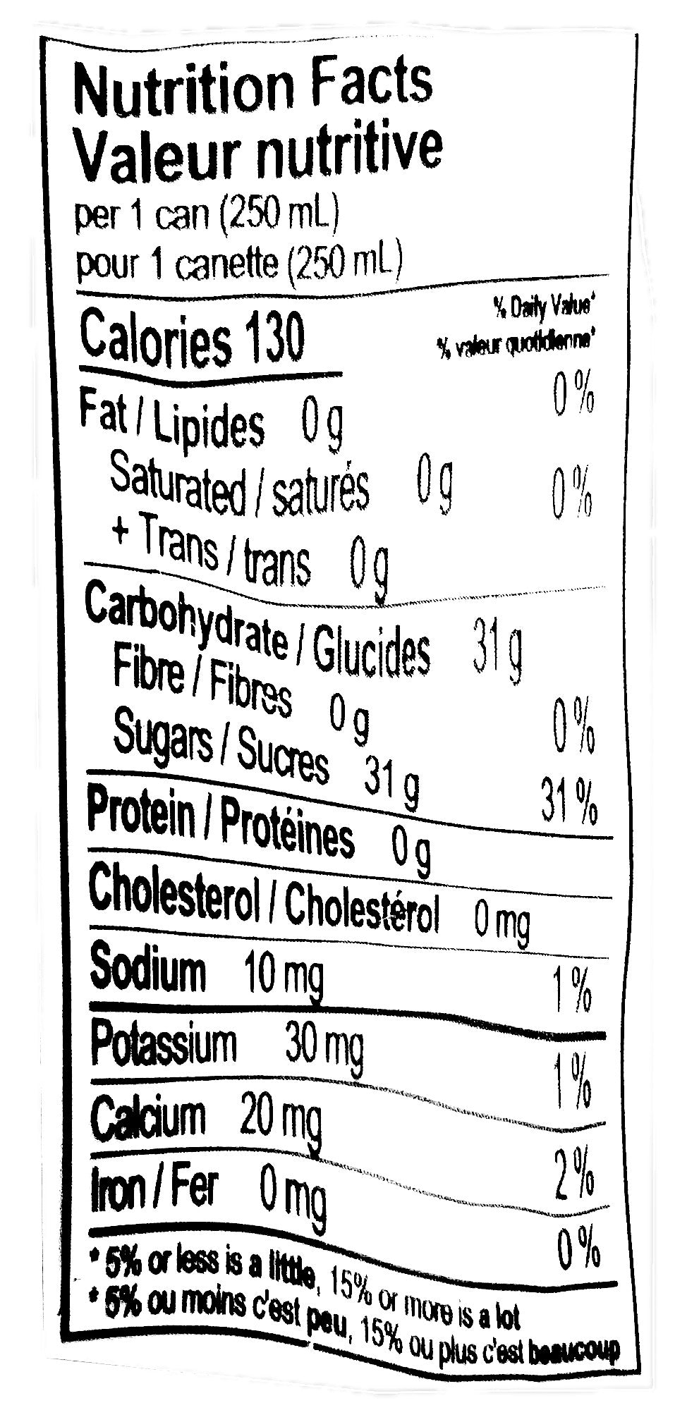 Lotte Milkis Refreshing Milk & Yogurt Flavor, Original Carbonated Drink, (6x250ml), 1.5L/53 oz., Package, nutrition facts label.