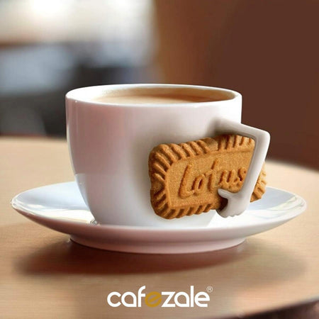 Lotus Biscoff caramelized cookies coffee break lifestyle