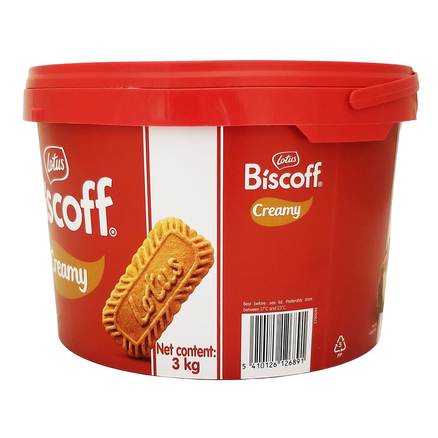 Lotus Biscoff Spread Smooth 3 kg UPC barcode — EAN 5410126126891