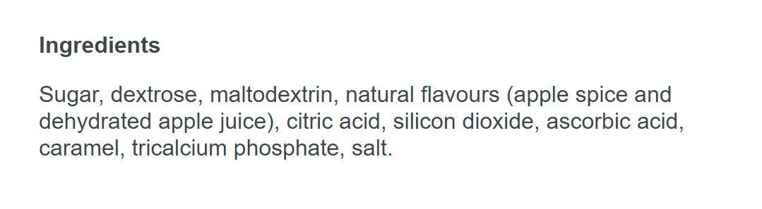 Lynch Original Hot Apple Cider Drink Mix, 23g/0.8 oz., 10 packets {Imported from Canada}