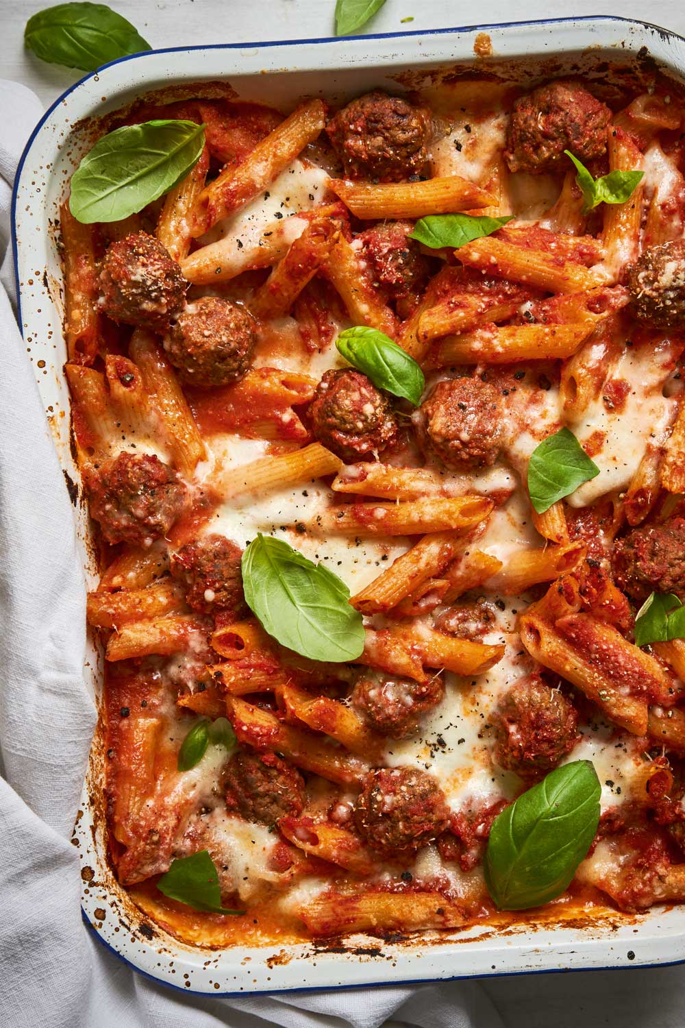 Le Veneziane Gluten Free 100% Corn Penne Rigatte Pasta, 250g/8.8 oz. Package, prepared penne rigate dish.