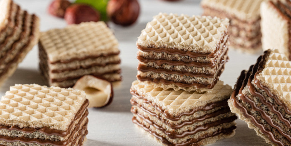 Loacker Quadratini  Chocolate Hazelnut Wafer Cookies, 250g/8.75 oz.,{Imported from Canada}
