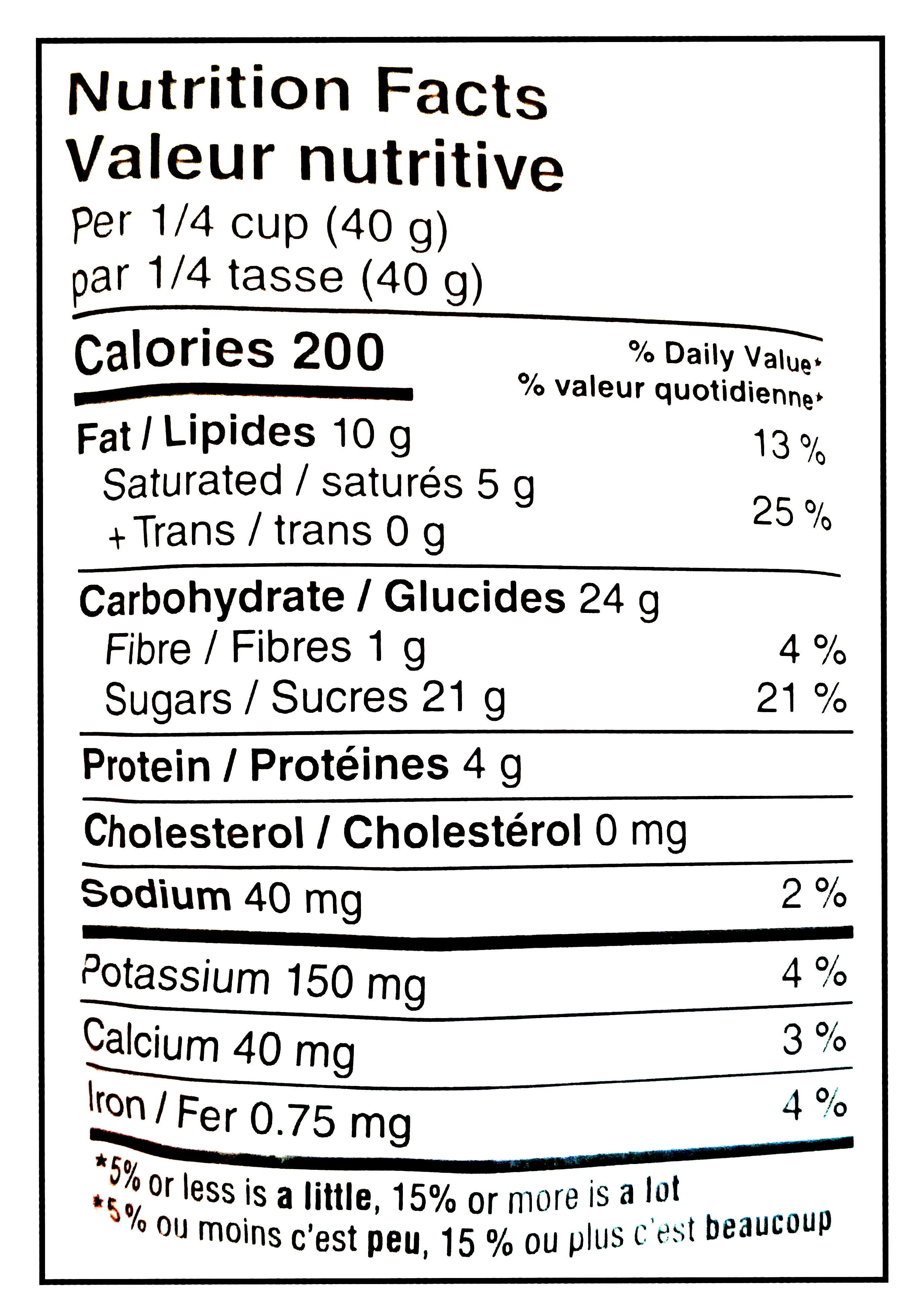 M&M's Classic Mix Pack, Milk Chocolate, Peanut Butter, Peanuts Center, 155g/5.5 oz. - Nutrition Facts Label