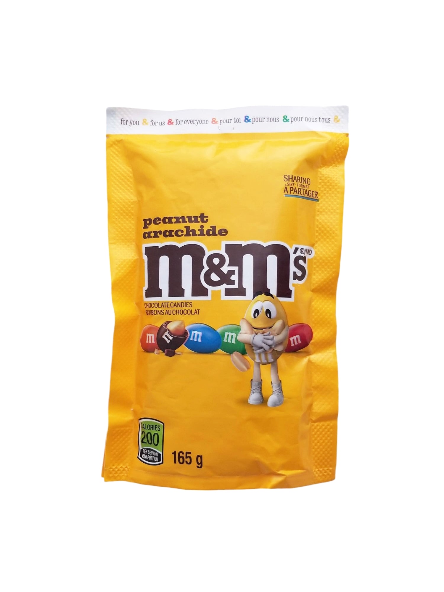 M&M's Peanut Chocolate Candies, Sharing Size Pouch, 165g/5.8 oz. Bag