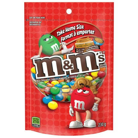 M&Ms Peanut Butter Chocolate Candy, 230g / 8.1oz