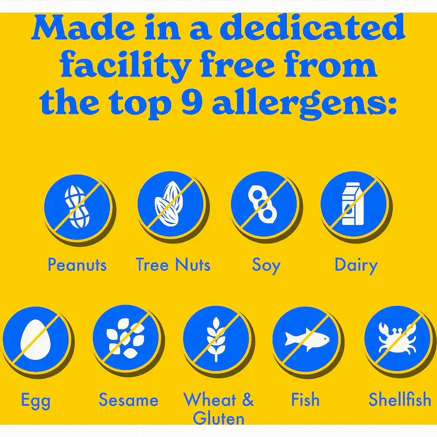 Made Good Cookie Bites top 14 allergen-free certifications – peanut free, gluten free, dairy free, vegan