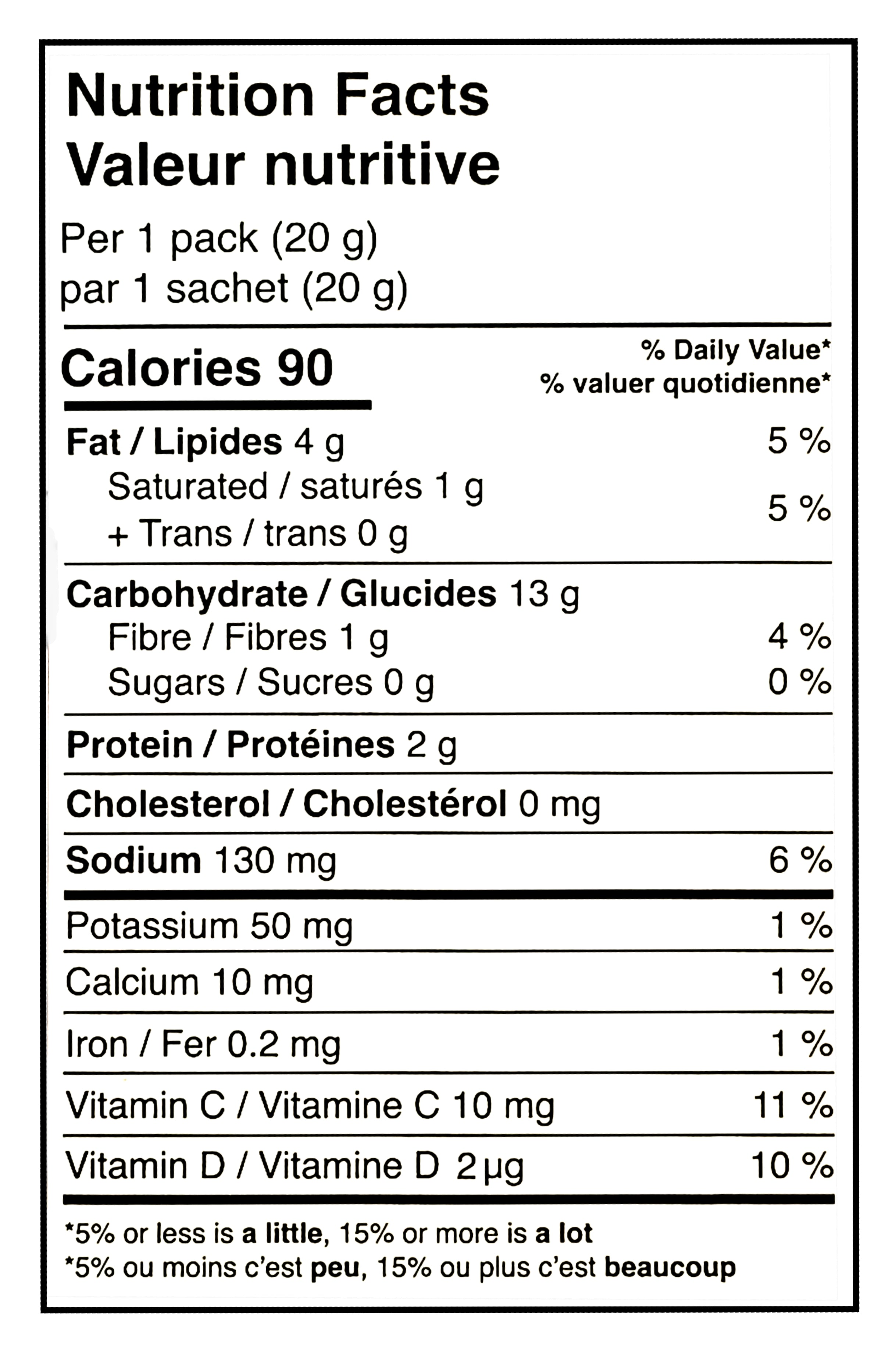 Nutrition facts label for Made Good Organic Star Puffed Crackers Cheddar Flavor, Value Pack 15 Snack Packs - 300g/10.5 oz, showing calories, macronutrients, and micronutrients per pack.
