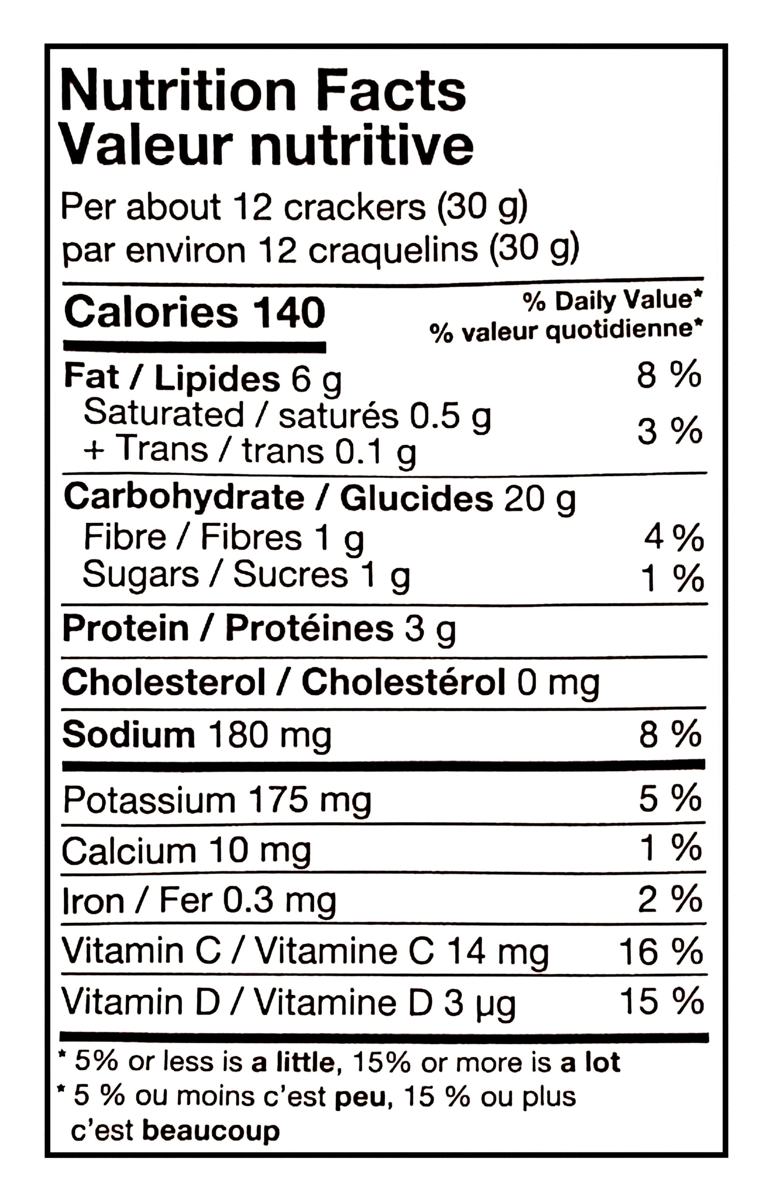 Nutrition facts label for Made Good Snackers, Organic Sweet Potato Crackers Chili Lime - 142g/5 oz with detailed calorie and nutrient information.