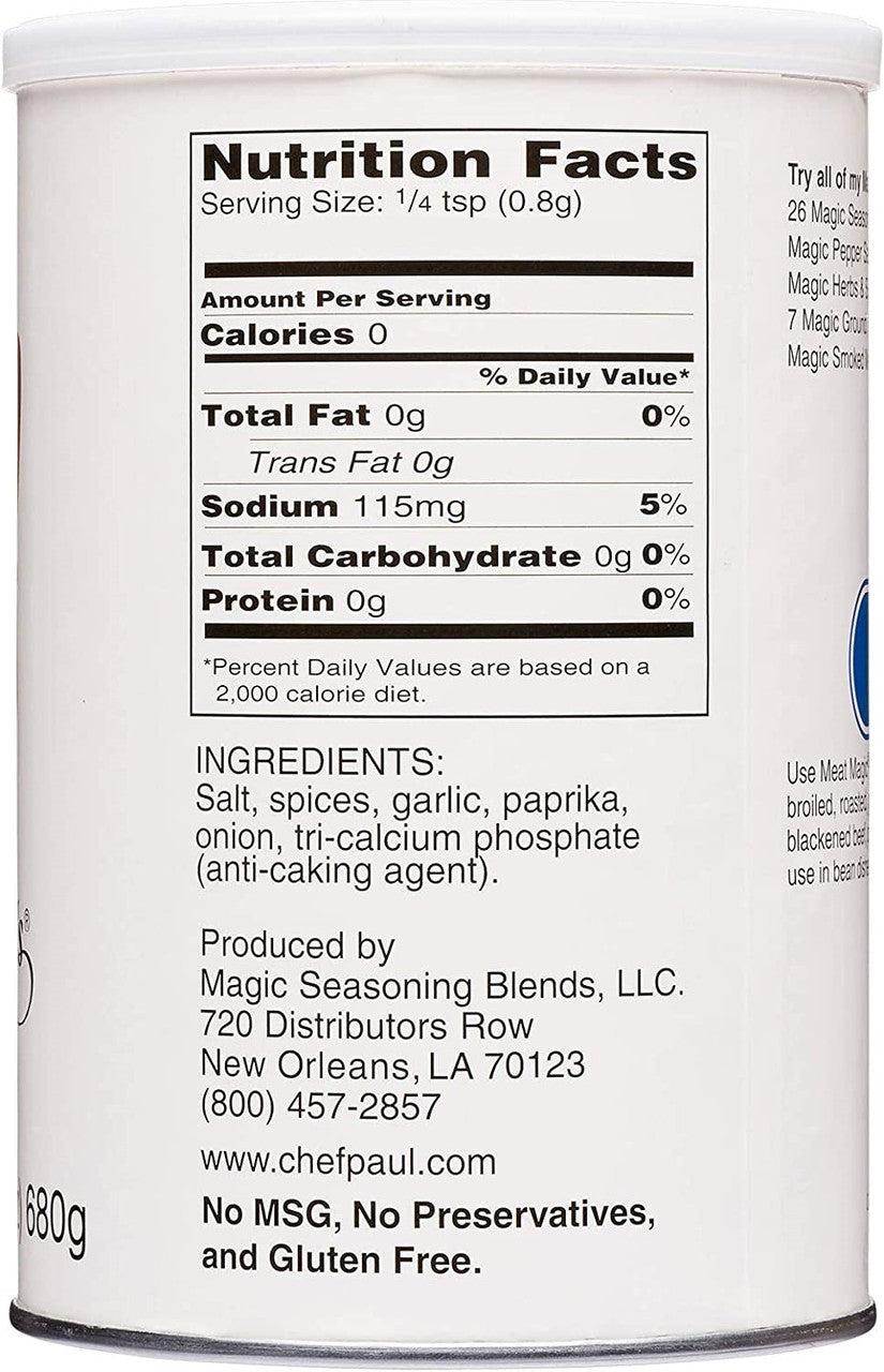 Chef Paul Prudhomme's Magic Seasoning Blends, Meat Seasoning, 71g/2.5 oz. Shaker {Imported from Canada}