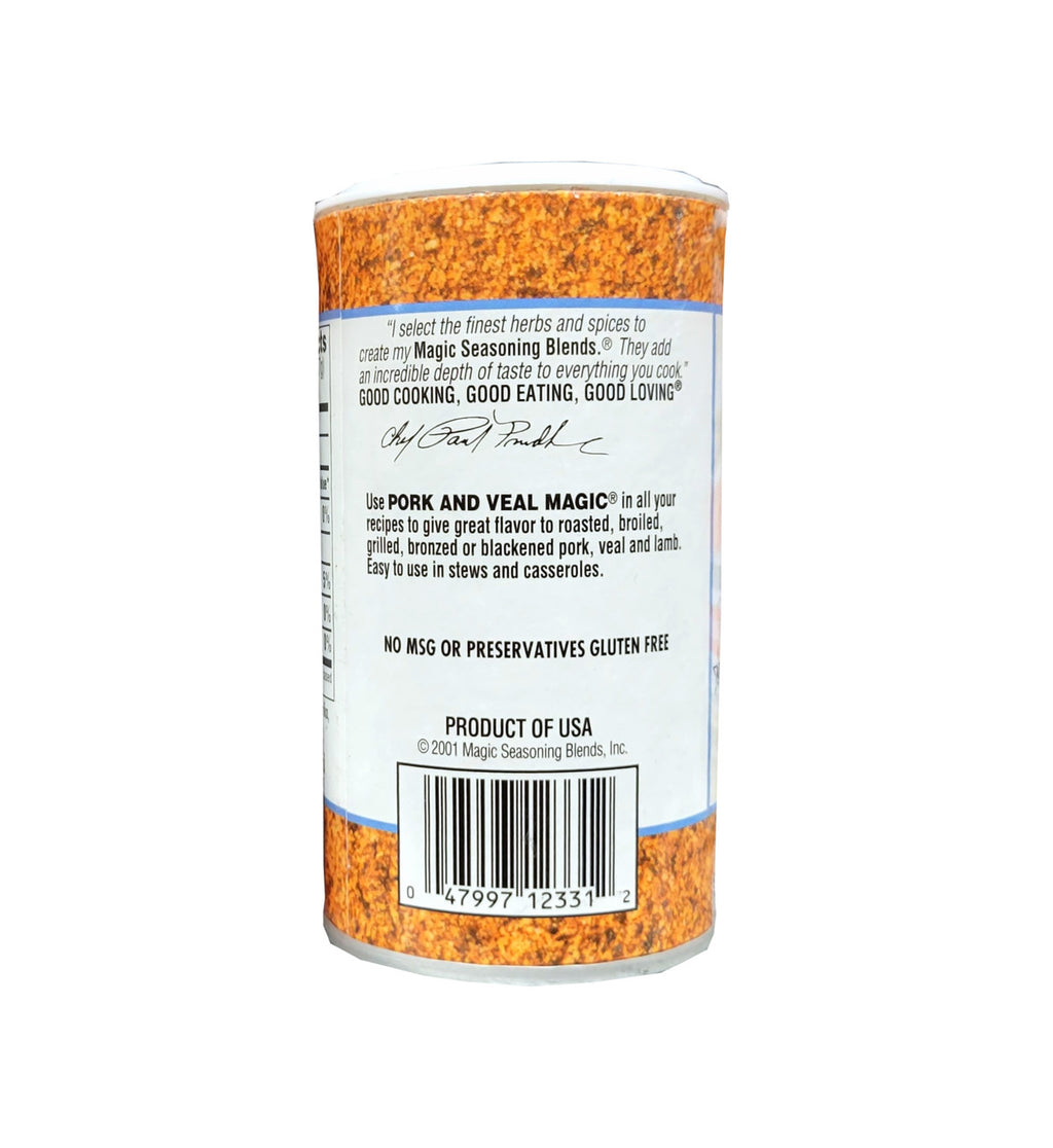 Chef Paul Prudhomme's Magic Seasoning Blends, Pork & Veal Seasoning, 71g/2.5 oz. Shaker {Imported from Canada}