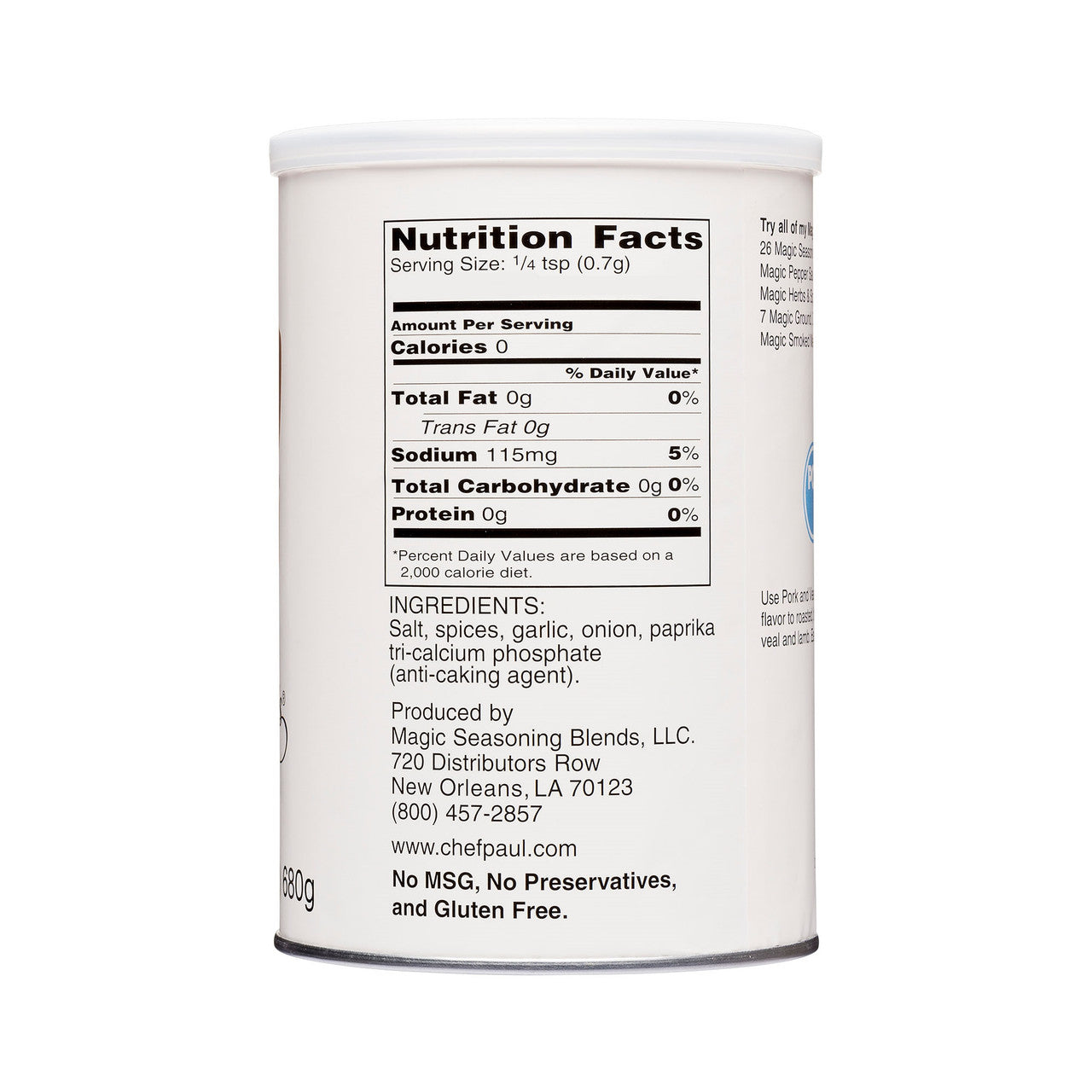 Chef Paul Prudhomme's Magic Seasoning Blends, Pork & Veal Seasoning, 71g/2.5 oz. Shaker {Imported from Canada}