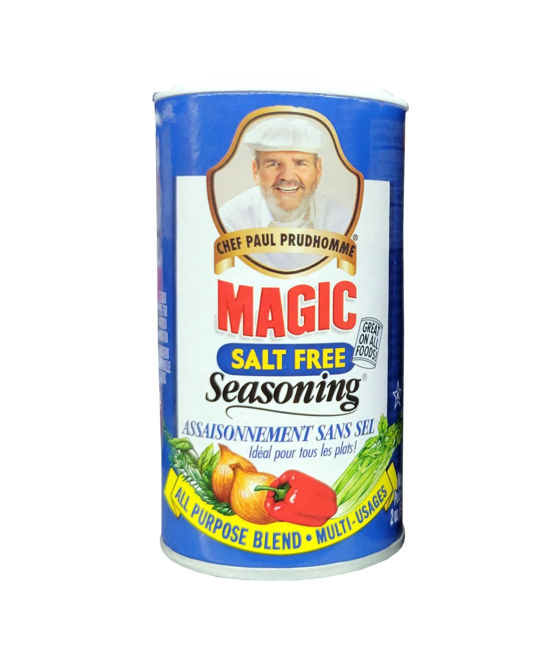 Chef Paul Prudhomme's Magic Seasoning Blends, Salt Free Seasoning, All Purpose Blend, 57g/2 oz. Shaker {Imported from Canada}