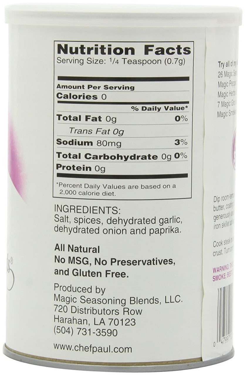 Chef Paul Prudhomme's Magic Seasoning Blends, Blackened Steak Magic, 71g/2.5 oz. Shaker {Imported from Canada}