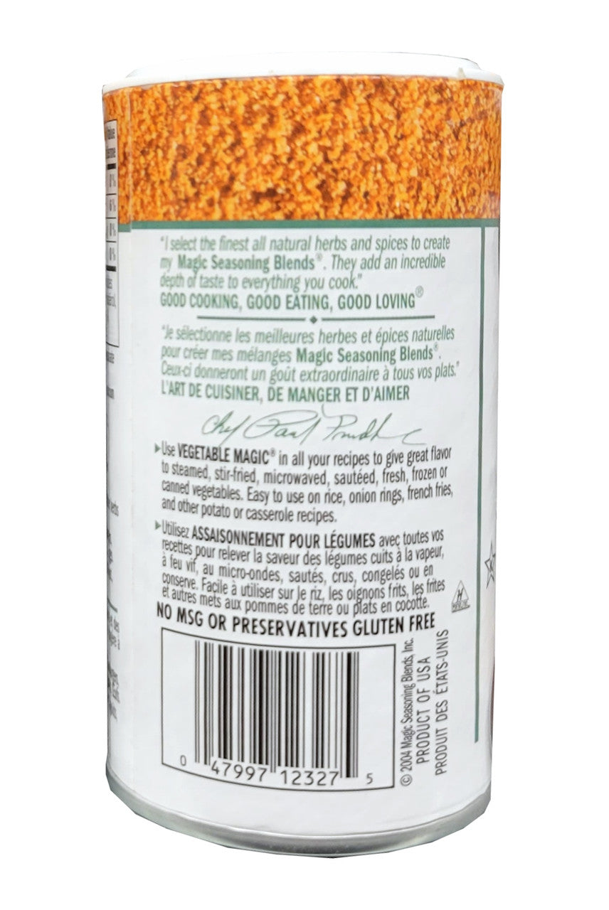 Chef Paul Prudhomme's Magic Seasoning Blends, Vegetable Magic, 71g/2.5 oz. Shaker {Imported from Canada}