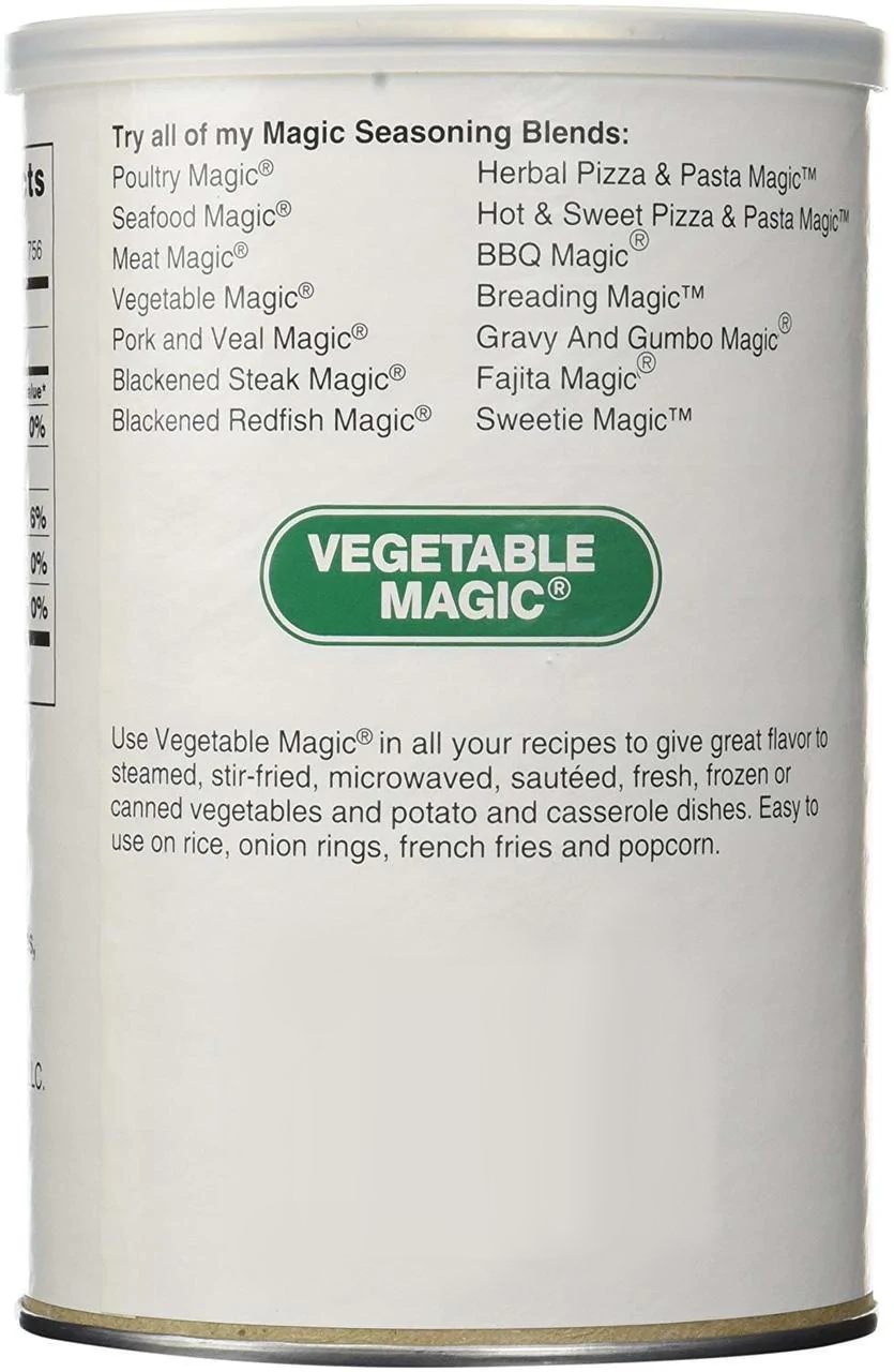 Chef Paul Prudhomme's Magic Seasoning Blends, Vegetable Magic, 71g/2.5 oz. Shaker {Imported from Canada}