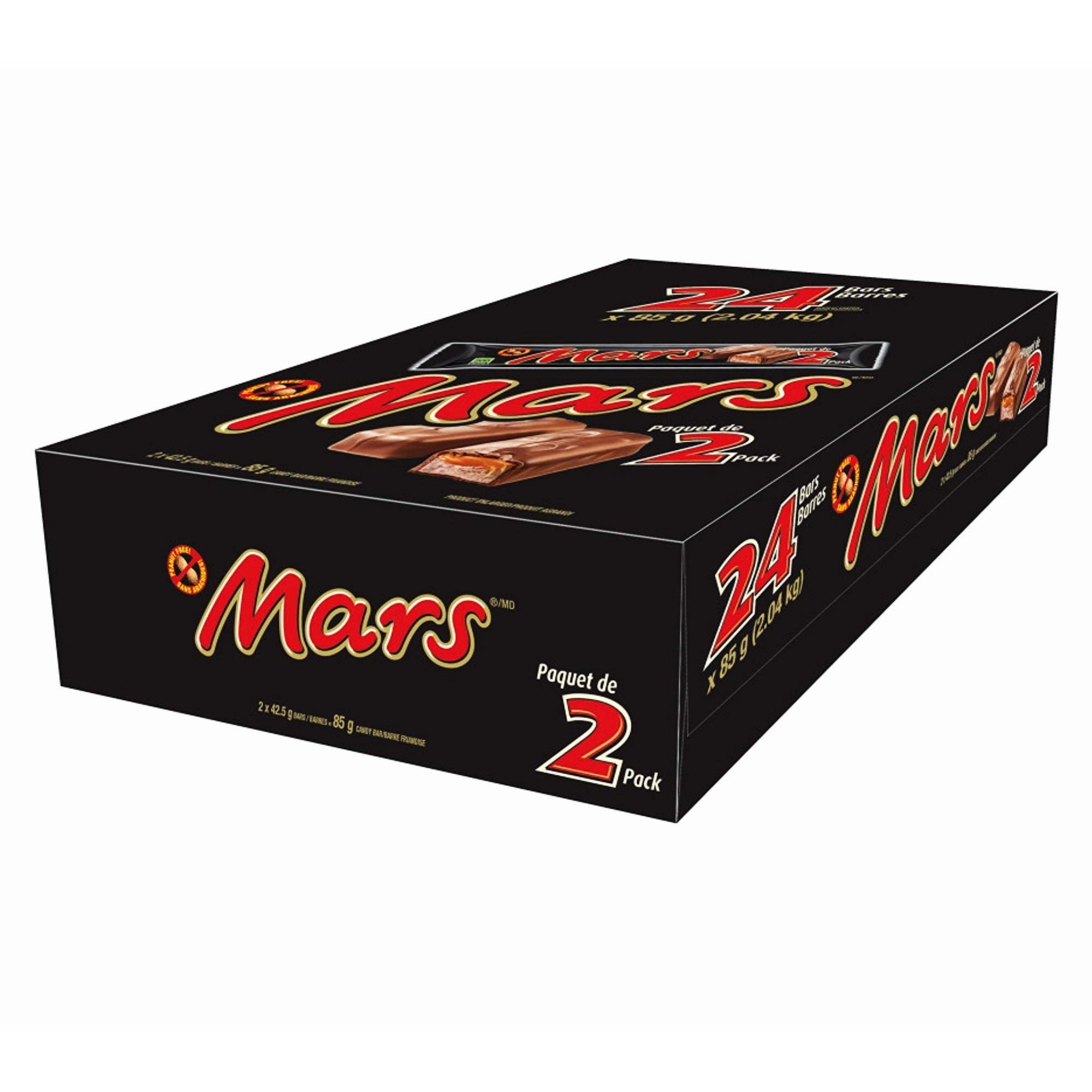 Mars 2-Piece King Size Chocolate Bars, 85 g / 3 oz, 24-Count
