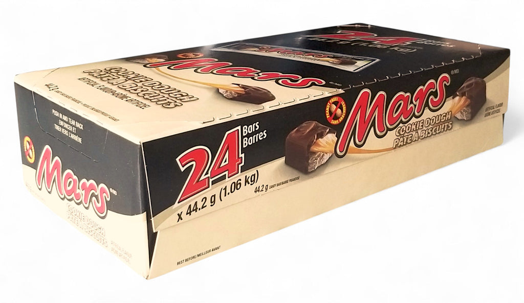 Mars Cookie Dough Chocolate Bars - 24 Pack (44.2g per bar) - Side Of Box