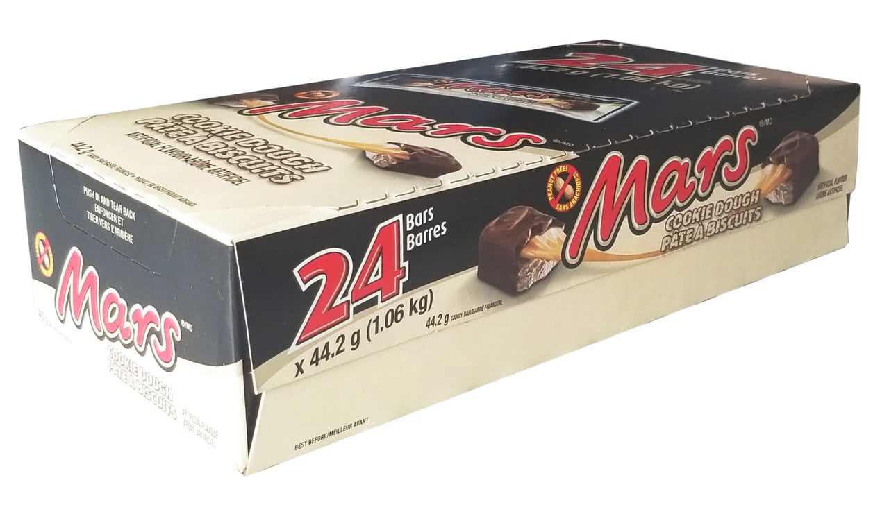 Mars Cookie Dough Chocolate Bars - 24pk x 44.2g, 1 Box (1.06kg) - {Imported From Canada}