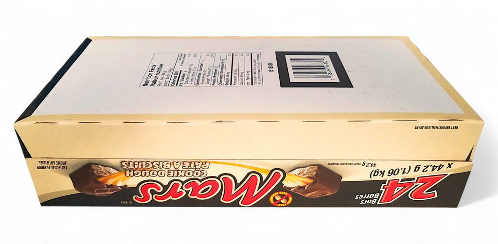 Mars Cookie Dough Chocolate Bars - 24 Pack (44.2g per bar) - Bottom Of Box