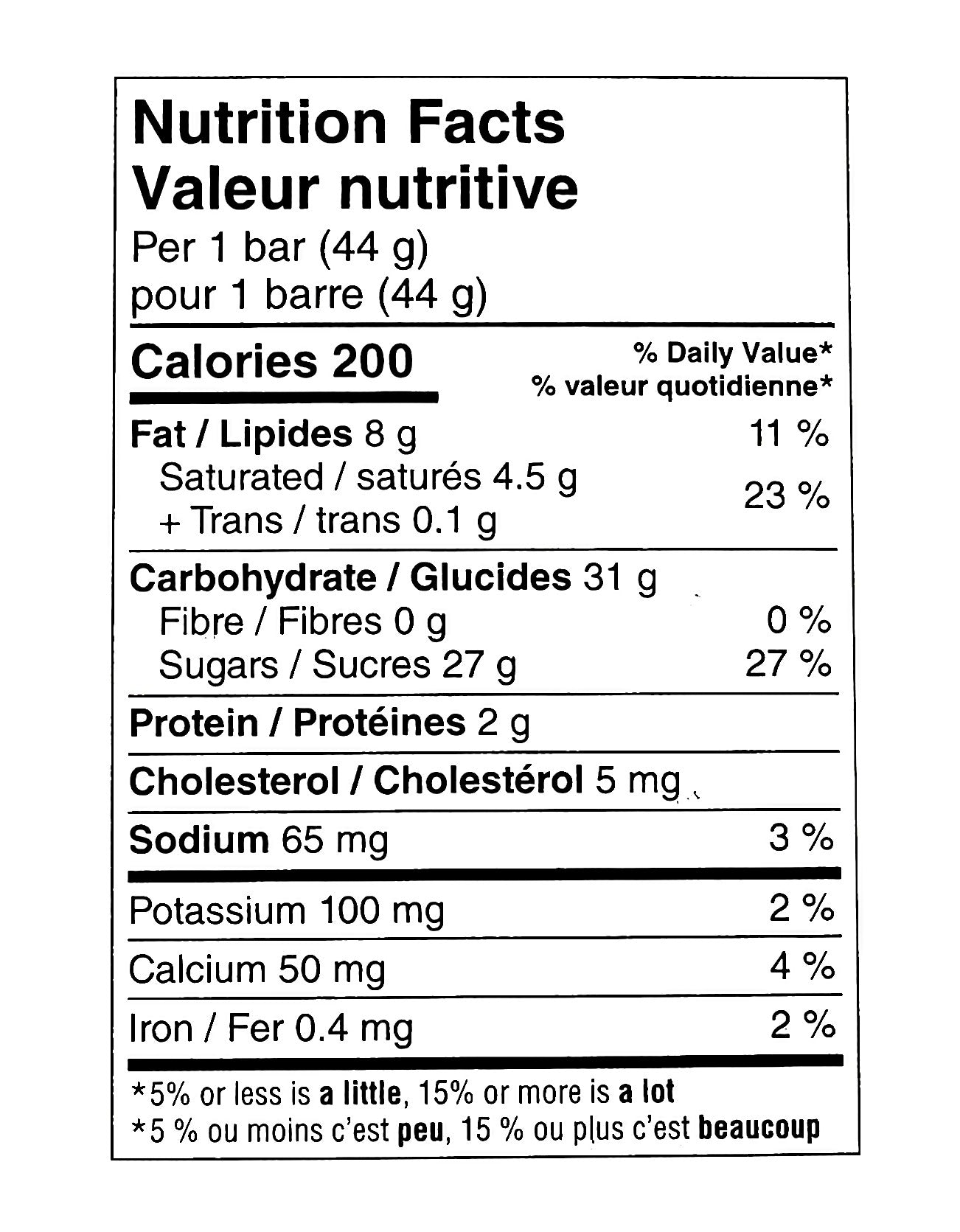 Mars Cookie Dough Chocolate Bars - 24 Pack (44.2g per bar) - Nutrition Facts 
