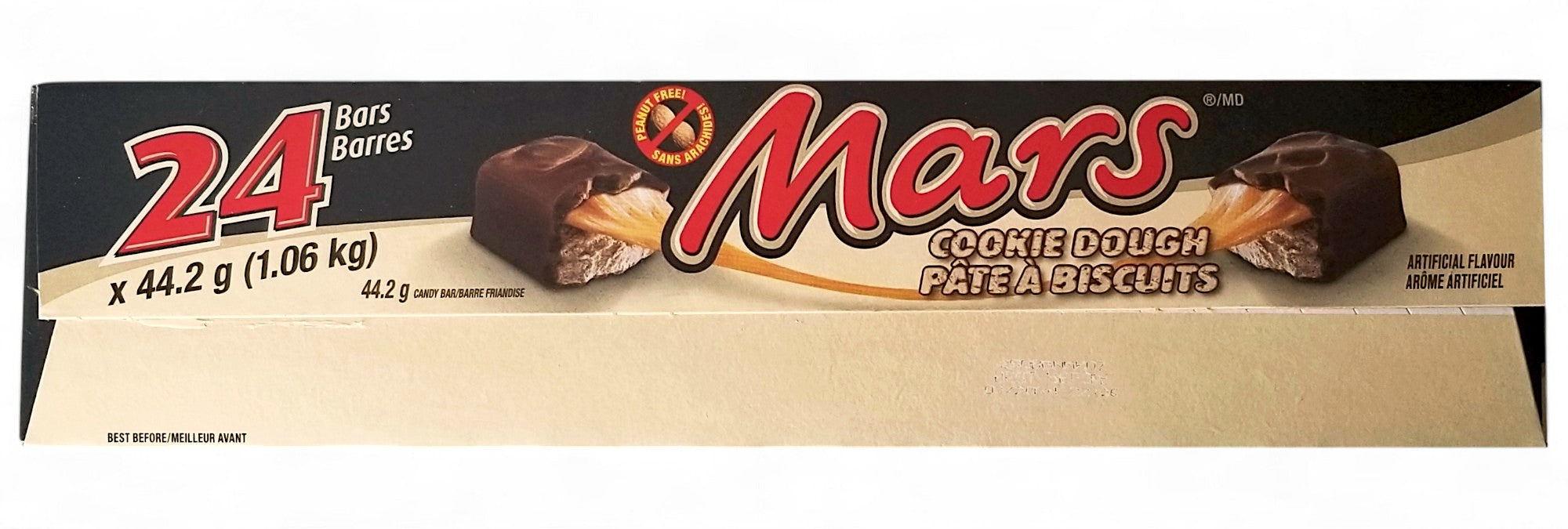 Mars Cookie Dough Chocolate Bars - 24 Pack (44.2g per bar) - Side Of Box