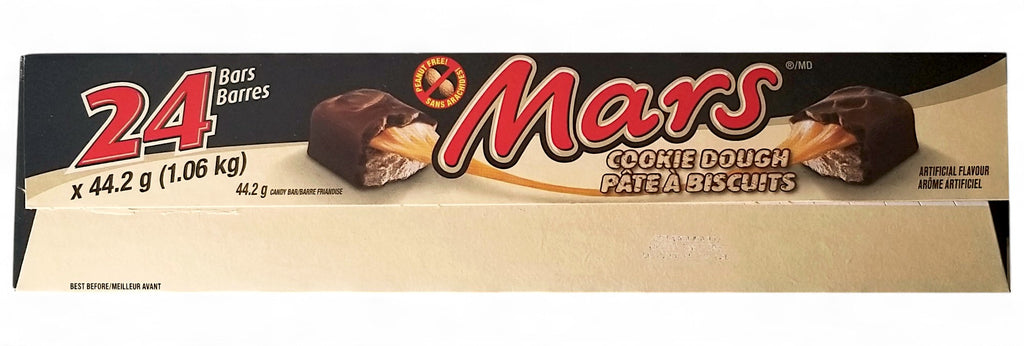 Mars Cookie Dough Chocolate Bars - 24 Pack (44.2g per bar) - Side Of Box