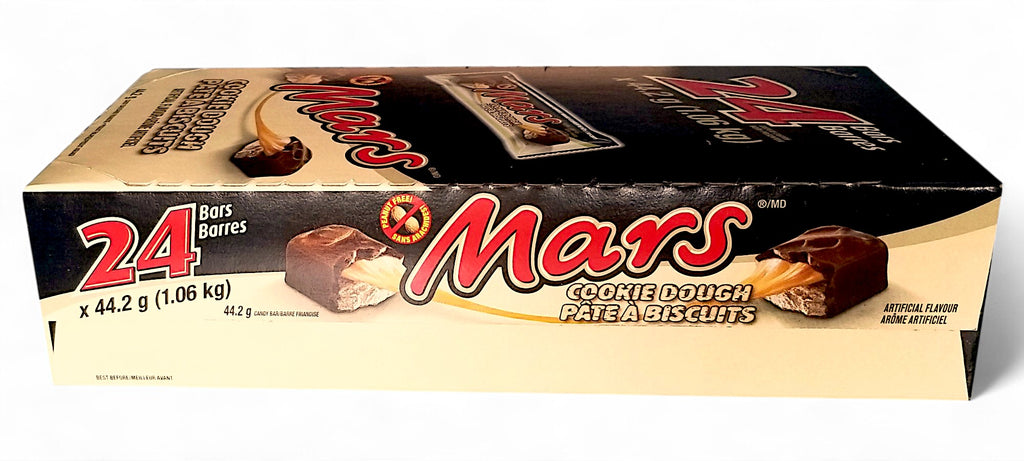 Mars Cookie Dough Chocolate Bars - 24 Pack (44.2g per bar) - Side Of Box