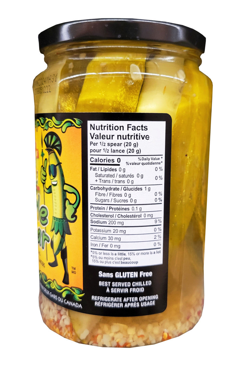 Matt & Steve's Hot and Spicy Pickle Spears, 750mL/25.4 oz., {Imported from Canada}