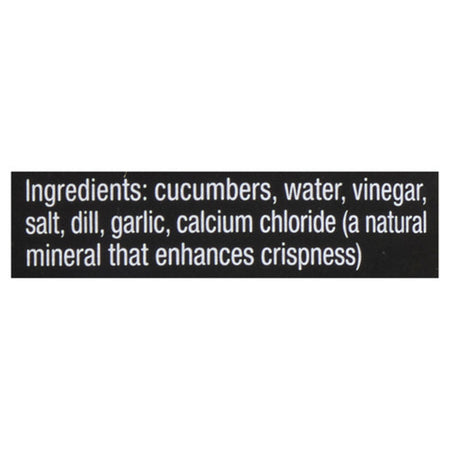 Matt & Steve's The Extreme Pickle Spears, Garlic  & Dill Pickles, 750mL/25.4 oz. Bottle Ingredients