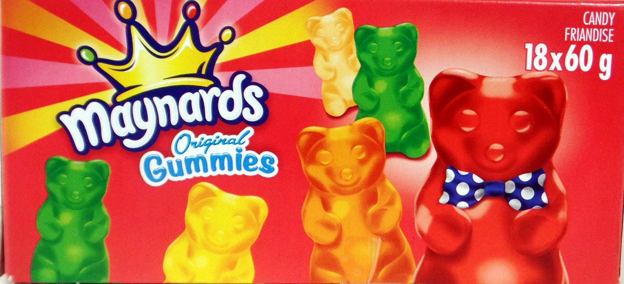 Maynard's Original Gummies - 18 Pack (60g / 2.1oz per pack) - Box