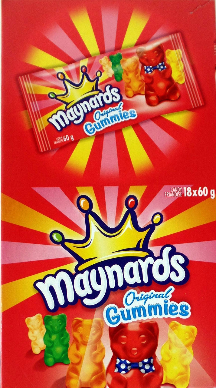 Maynards Original Gummies - 18 Pack (60g / 2.1oz per pack) | Sweet & F