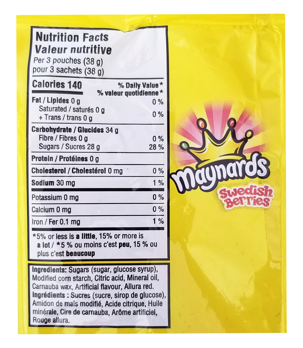 Maynards Sour Patch Kids and Swedish Berries Easter Candy Packets, 18 Fun Treats, 225g/7.9 oz Bag {Imported from Canada}