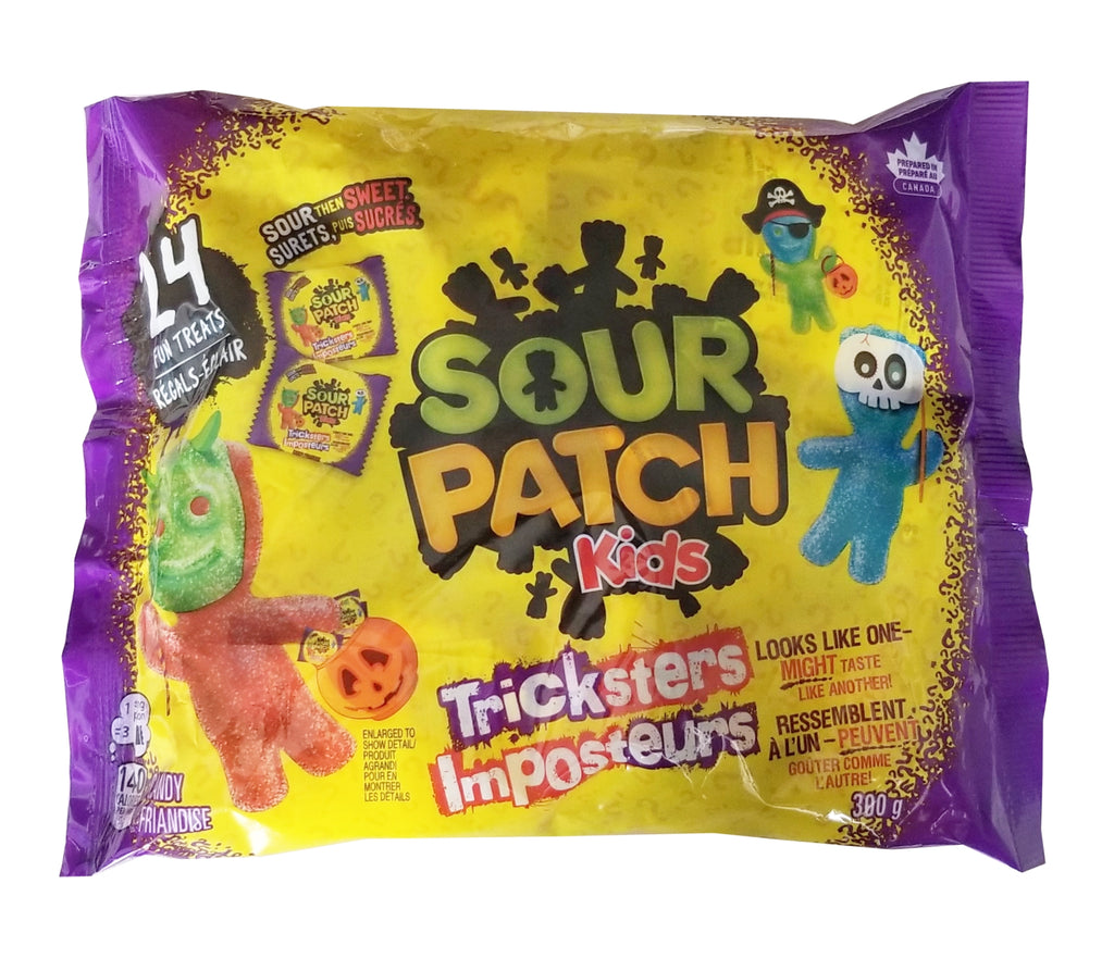 Maynards Sour Patch Kids Tricksters Halloween Candy, 24 Fun Treats, 300g/10.5 oz Bag {Imported from Canada}