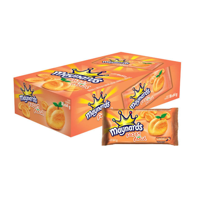 Maynards Fuzzy Peach - 18 Packs (64g per pack) - Box