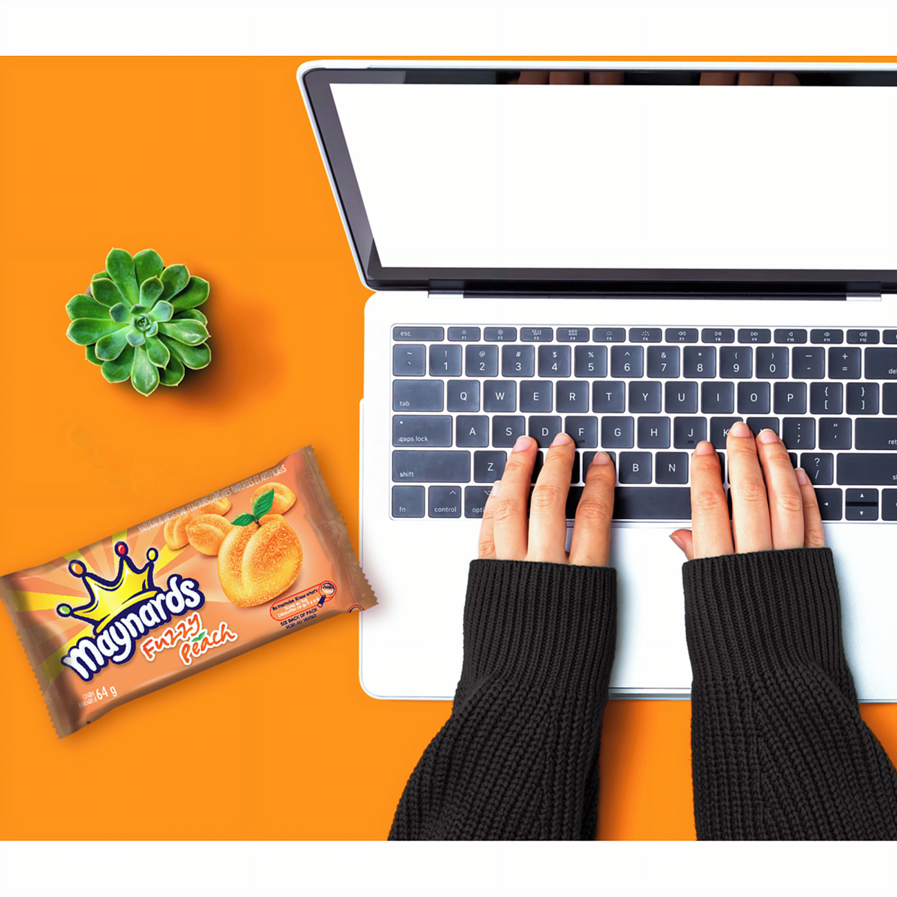 Maynards Fuzzy Peach - 18 Packs (64g per pack) - Work Snack