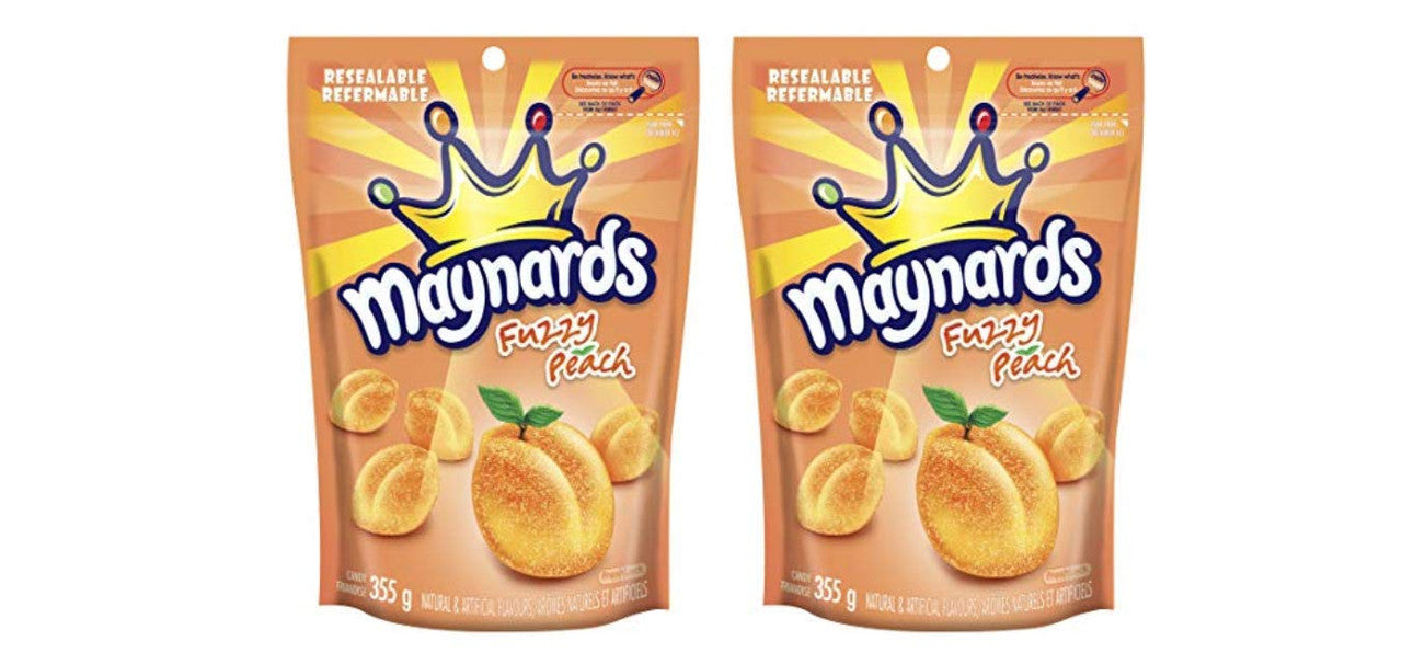 Maynards Fuzzy Peach Candy - 2 Pack (355g / 12.5 oz)  - Front