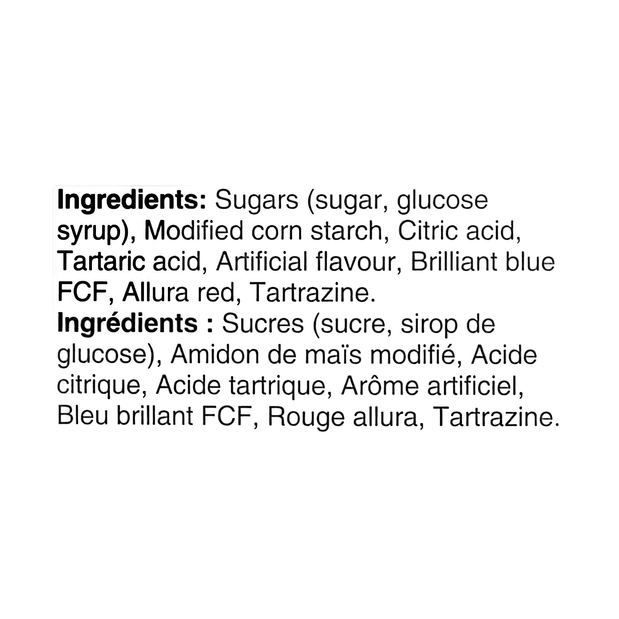 Maynards Sour Patch Kids Candy, Lemonade, 150g/5.3 oz., ingredients label.