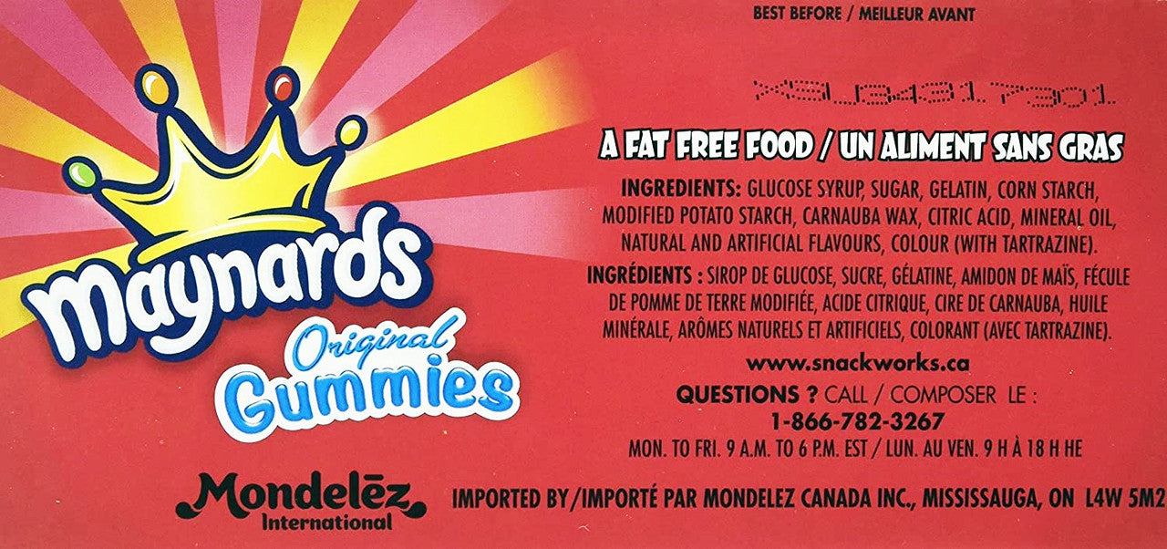 Maynard's Original Gummies (60g / 2.1oz per pack) 18ct {Imported from Canada}