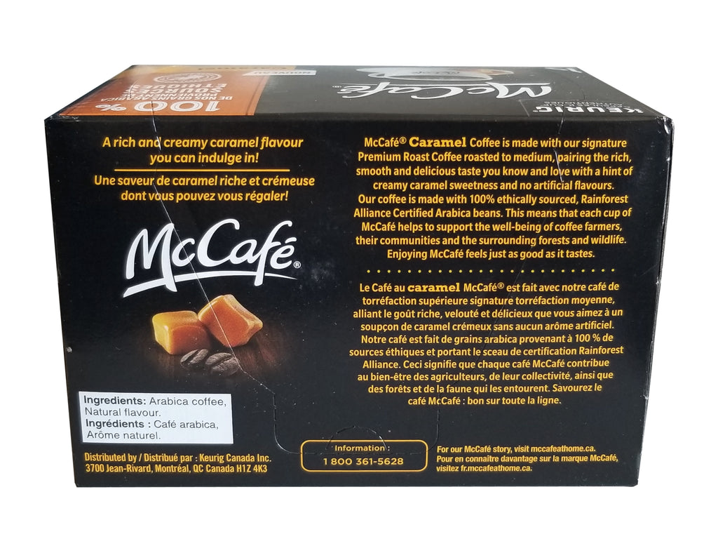 McCafe Medium Roast Caramel Flavored Coffee, 12 K-cups, 124g/4 oz. Box