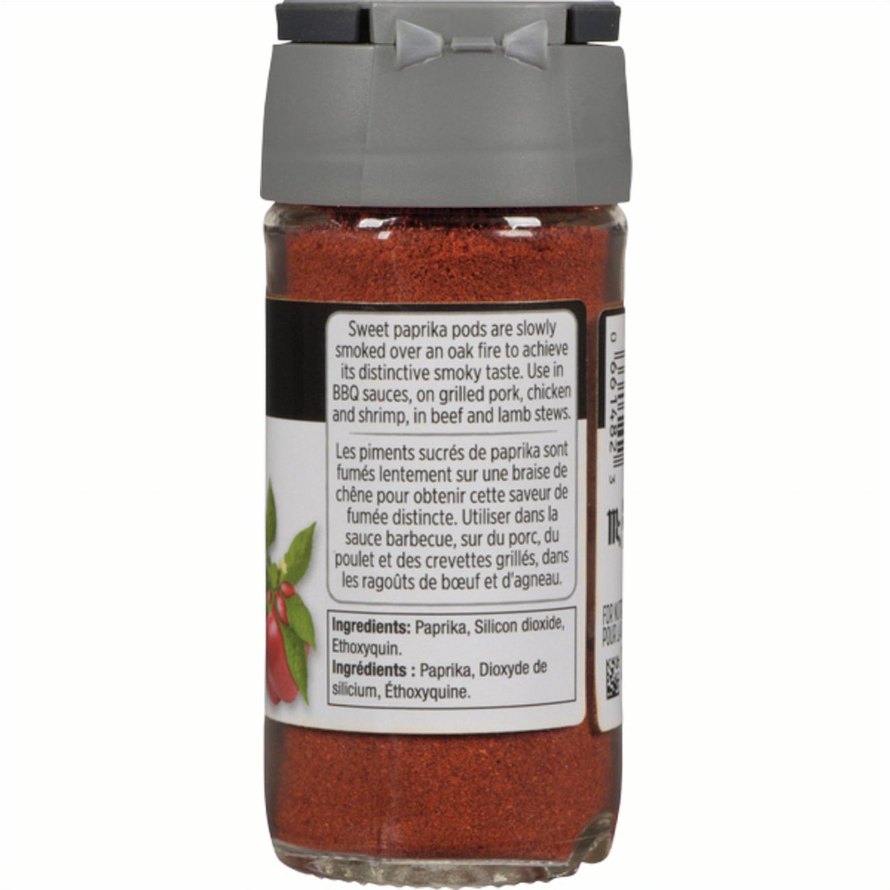 McCormick Gourmet Smoked Paprika, 40g/1.4 oz container with label on a white background