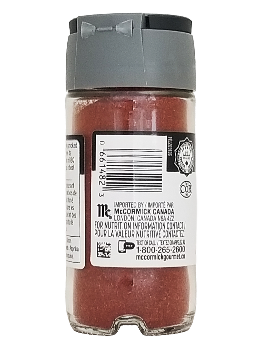 McCormick Gourmet Smoked Paprika, 40g/1.4 oz spice jar with label on a white background