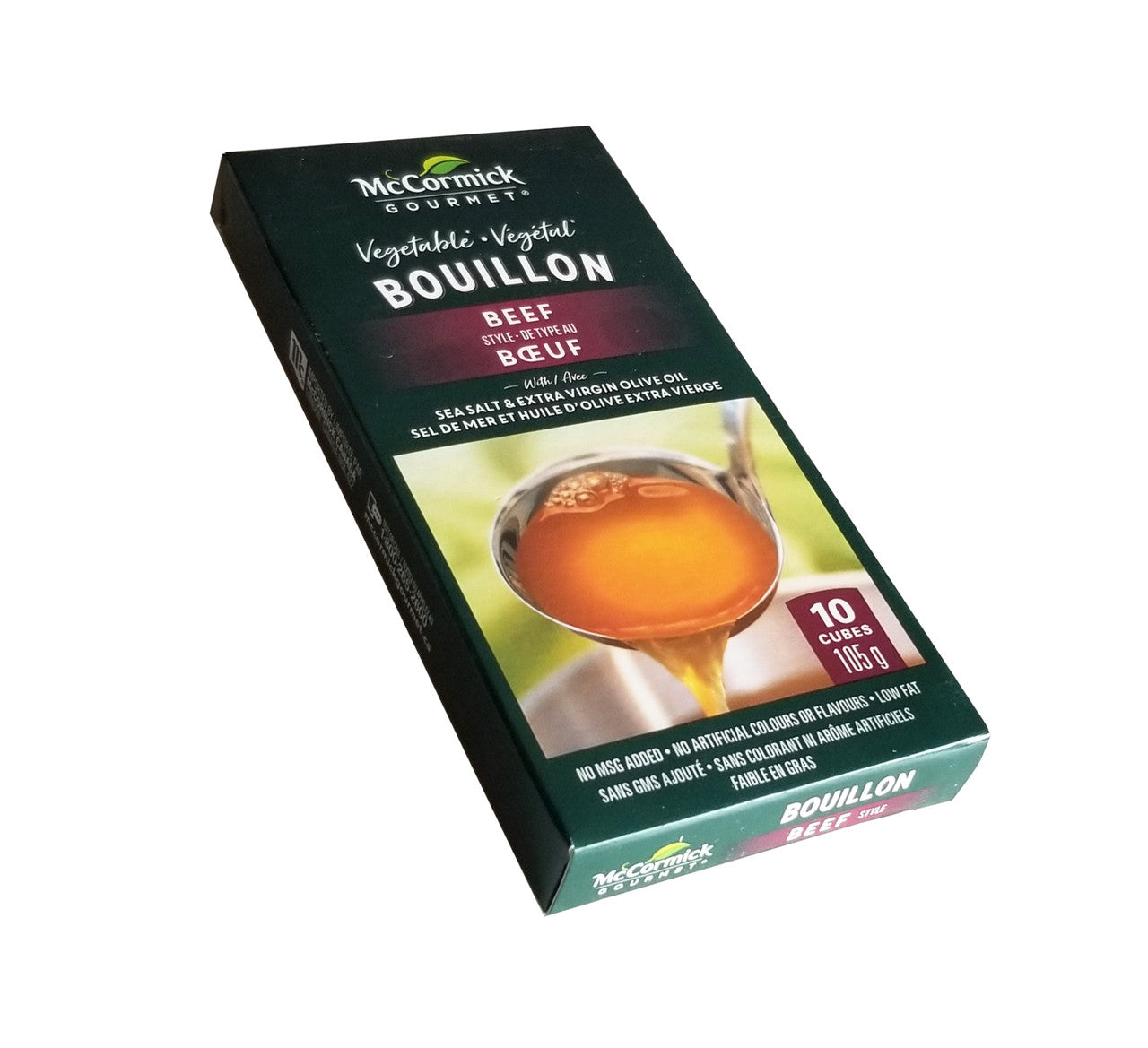 McCormick Gourmet All-Vegetable Bouillon Cubes, 10 Cubes, Beef Style Flavor, 105g/3.7 oz., Box {Imported from Canada}