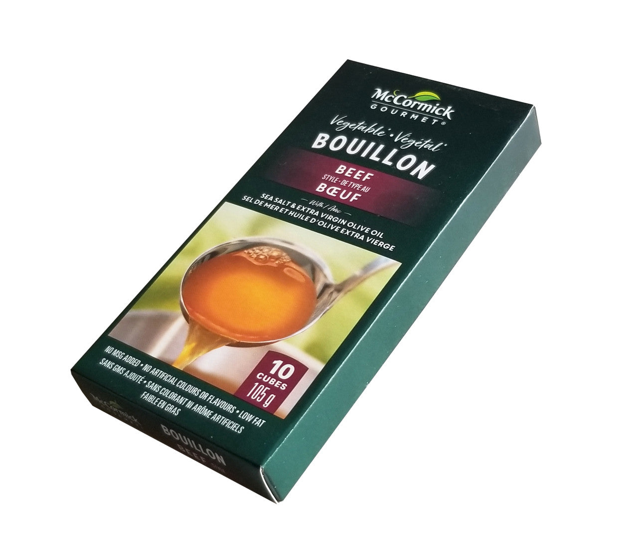 McCormick Gourmet All-Vegetable Bouillon Cubes, 10 Cubes, Beef Style Flavor, 105g/3.7 oz., Box {Imported from Canada}