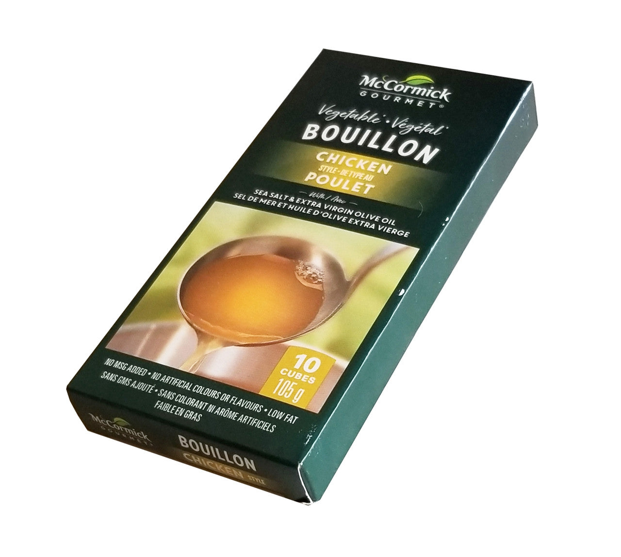 McCormick Gourmet All-Vegetable Bouillon Cubes, 10 Cubes, Chicken Style Flavor, 105g/3.7 oz., Box {Imported from Canada}