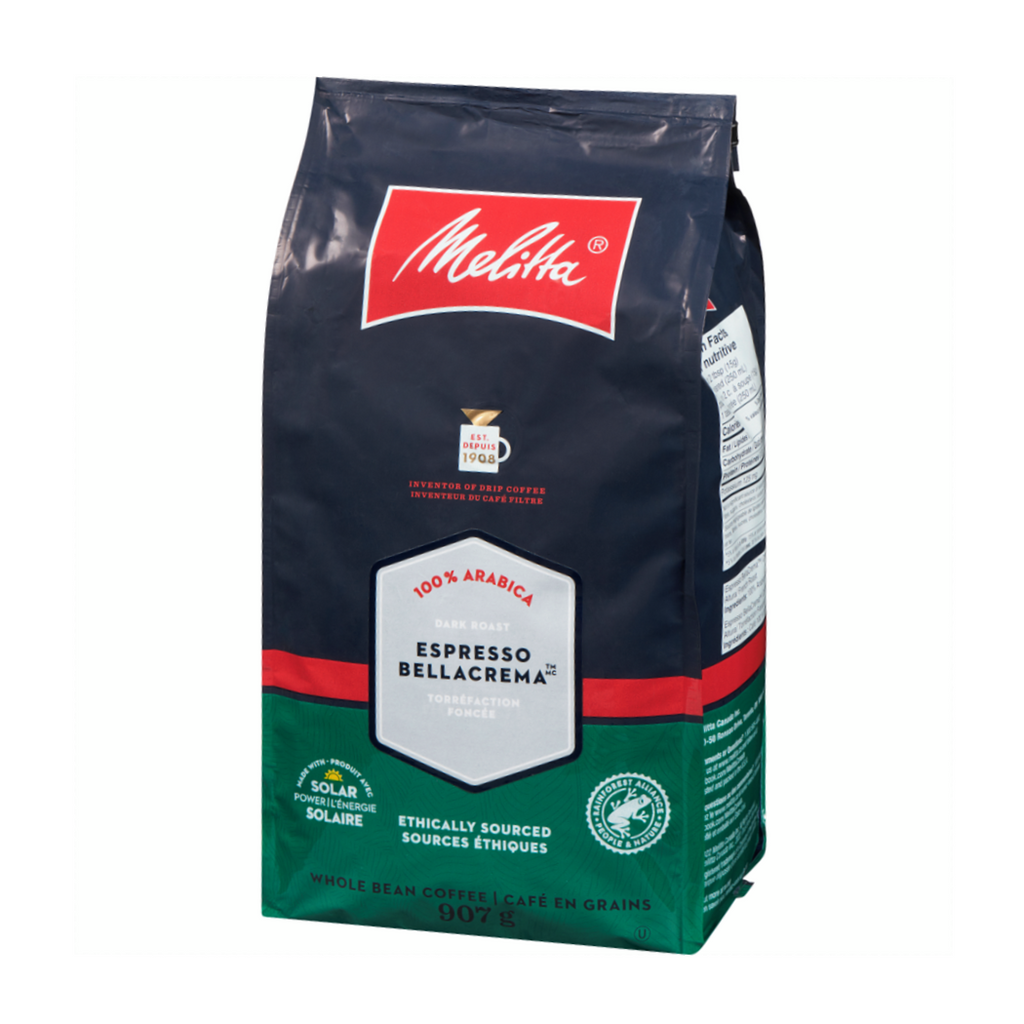 Melitta Dark Roast Espresso Ethically Sourced Whole Bean Coffee, 907g/2 lbs. Bag