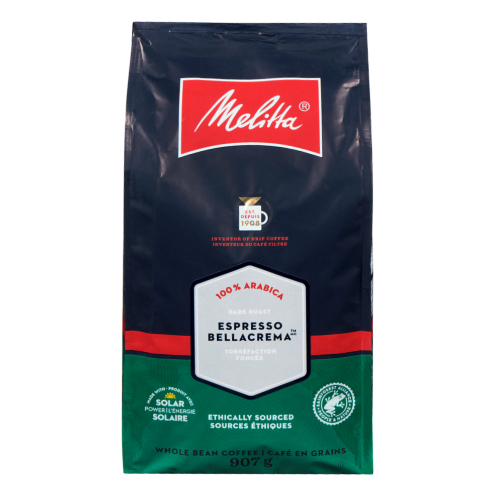 Melitta Dark Roast Espresso Ethically Sourced Whole Bean Coffee, 907g/2 lb